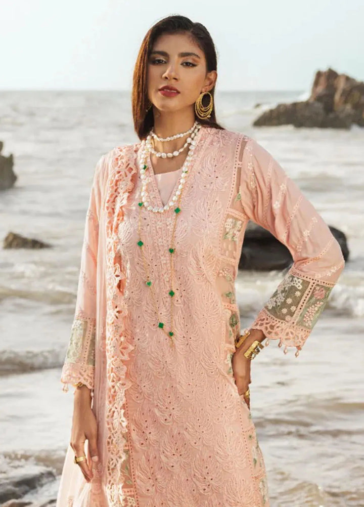 Zebtan Embroidered Lawn Suit Unstitched 3 Piece ZBT24L ZL-02 - Summer Collection