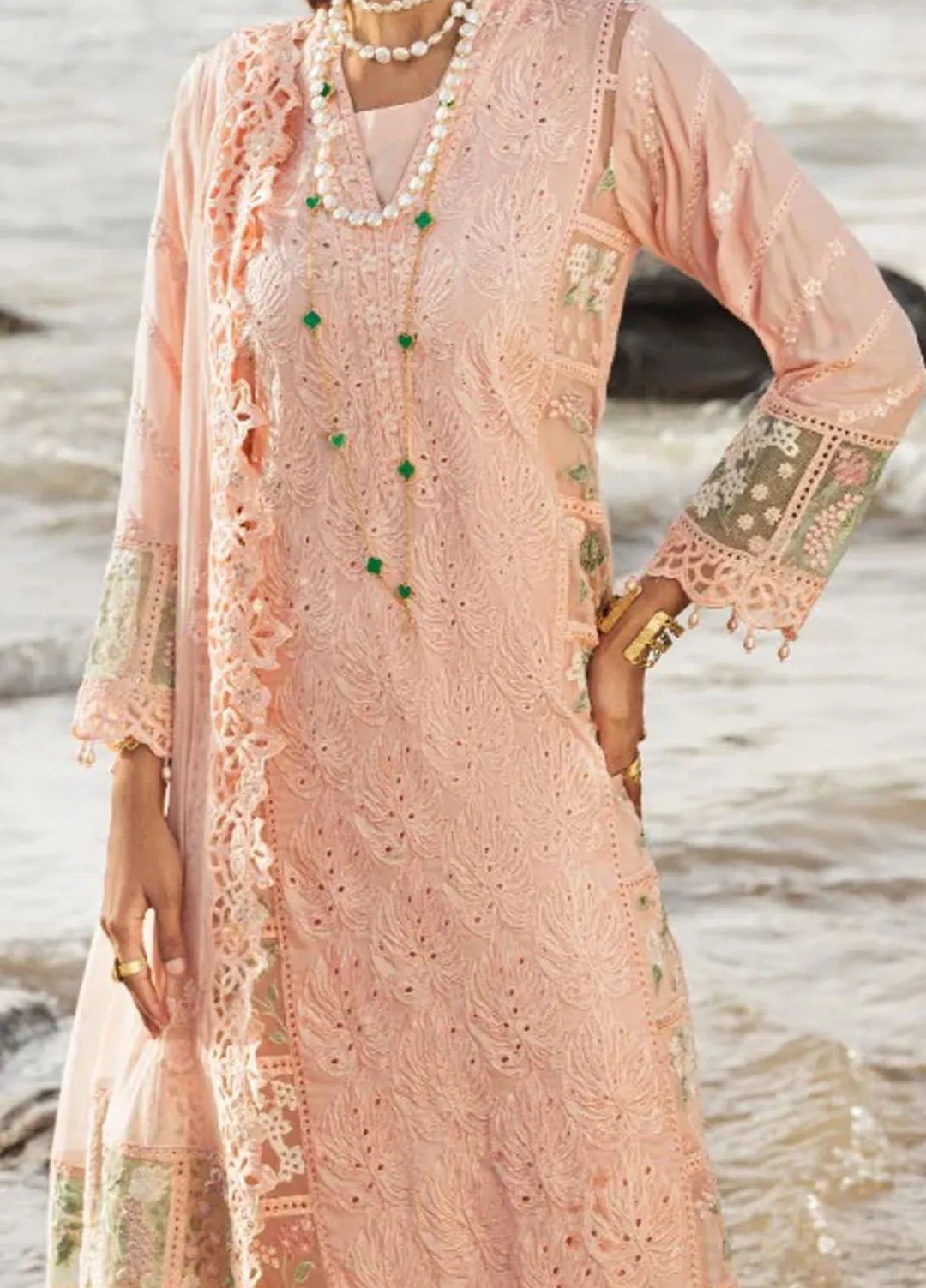 Zebtan Embroidered Lawn Suit Unstitched 3 Piece ZBT24L ZL-02 - Summer Collection