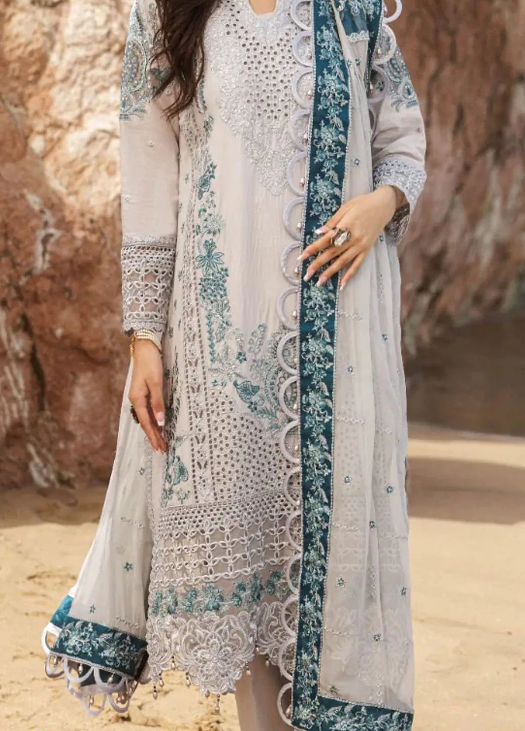 Zebtan Embroidered Lawn Suit Unstitched 3 Piece ZBT24L ZL-03 - Summer Collection