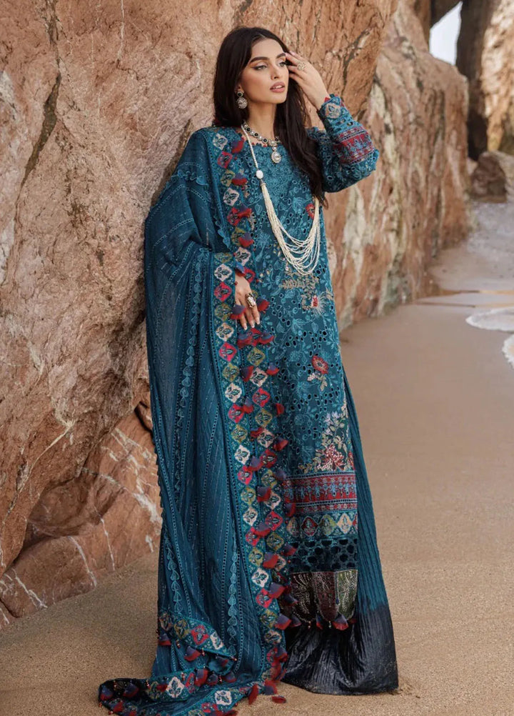 Zebtan Embroidered Lawn Suit Unstitched 3 Piece ZBT24L ZL-04 - Summer Collection