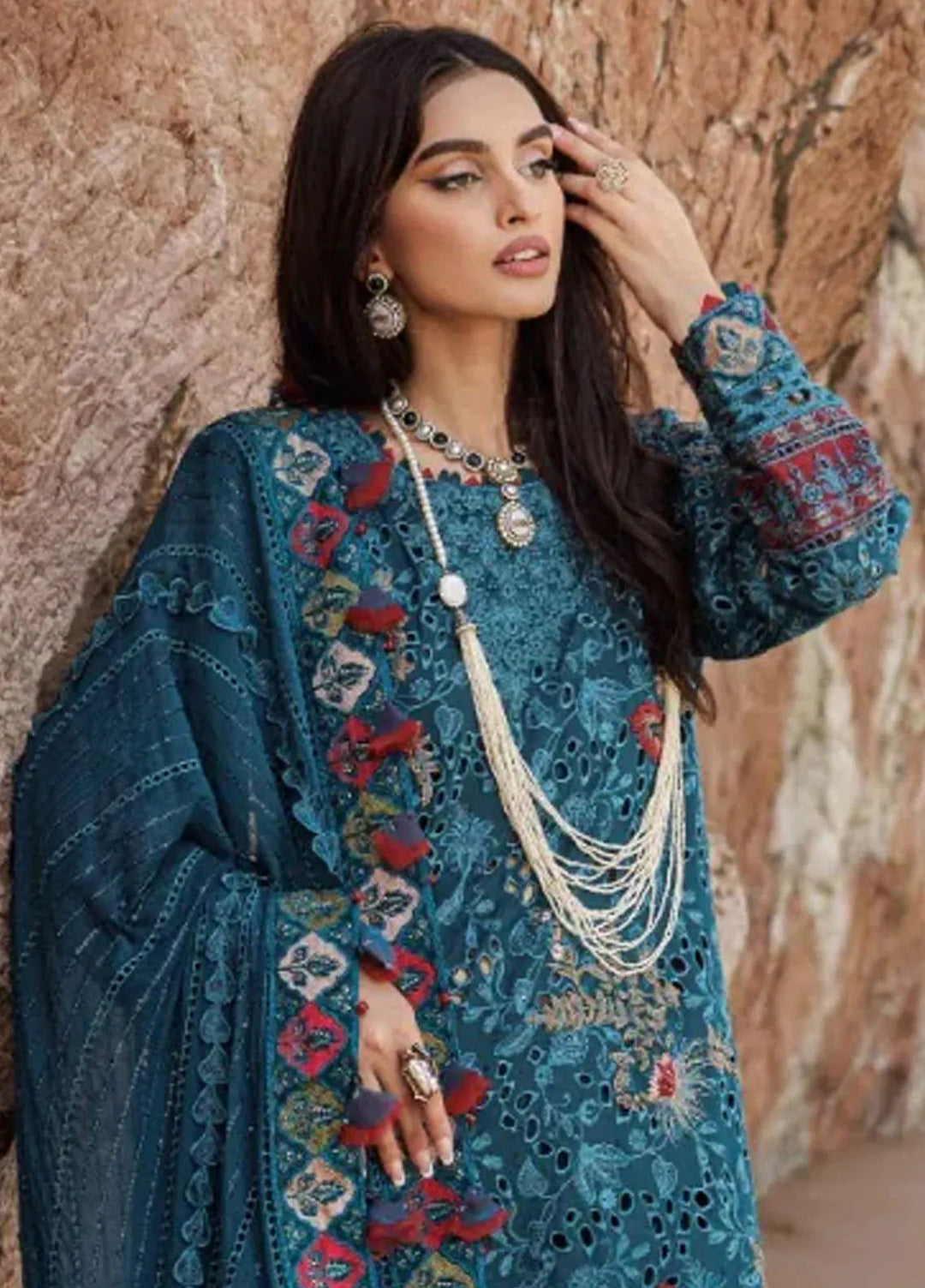 Zebtan Embroidered Lawn Suit Unstitched 3 Piece ZBT24L ZL-04 - Summer Collection