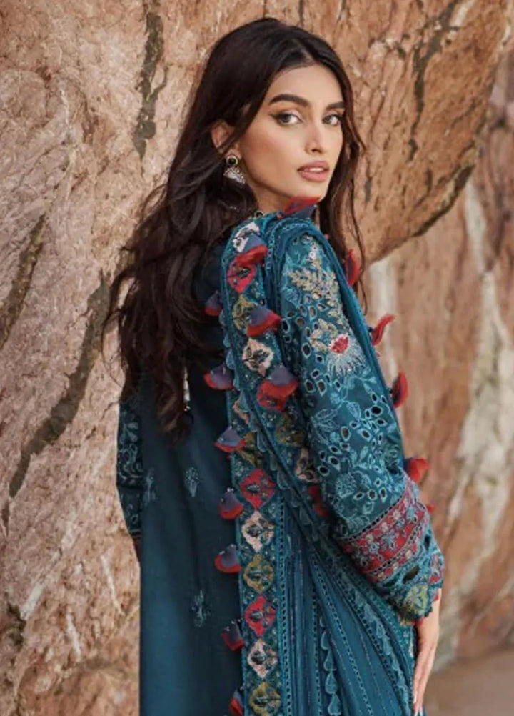 Zebtan Embroidered Lawn Suit Unstitched 3 Piece ZBT24L ZL-04 - Summer Collection