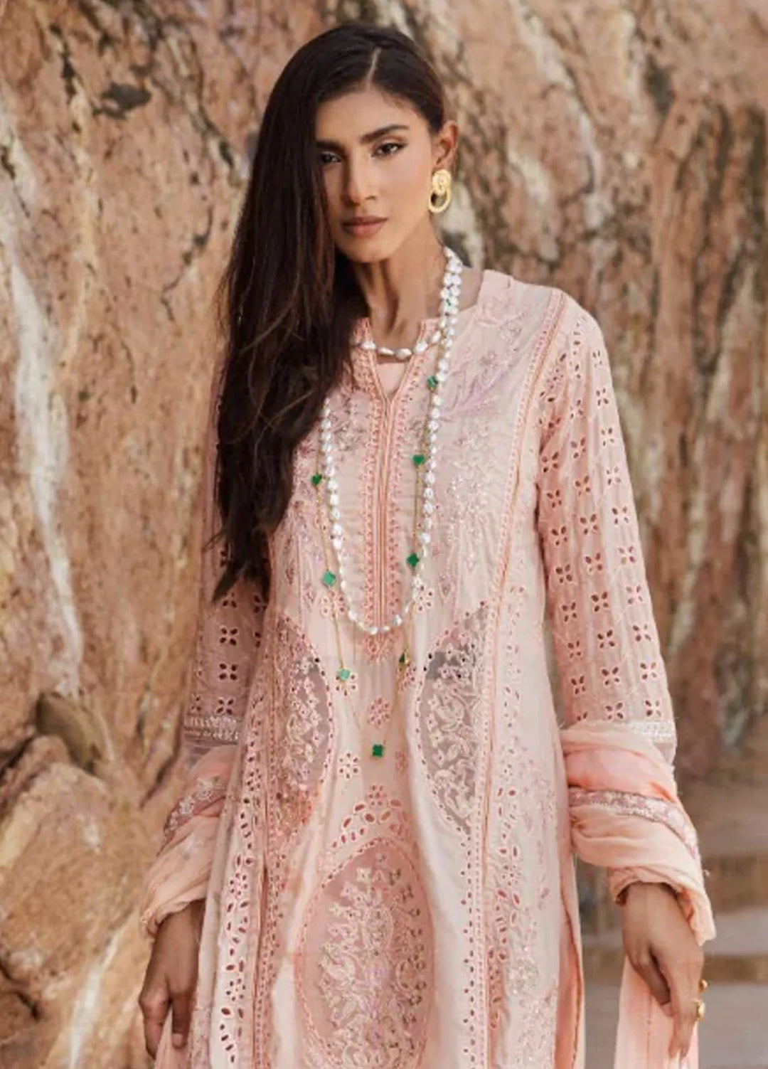 Zebtan Embroidered Lawn Suit Unstitched 3 Piece ZBT24L ZL-07 - Summer Collection
