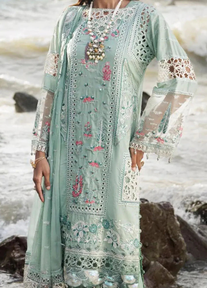 Zebtan Embroidered Lawn Suit Unstitched 3 Piece ZBT24L ZL-08 - Summer Collection