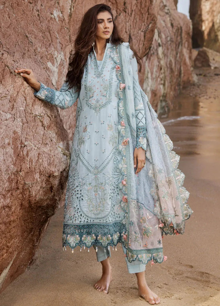 Zebtan Embroidered Lawn Suit Unstitched 3 Piece ZBT24L ZL-10 - Summer Collection
