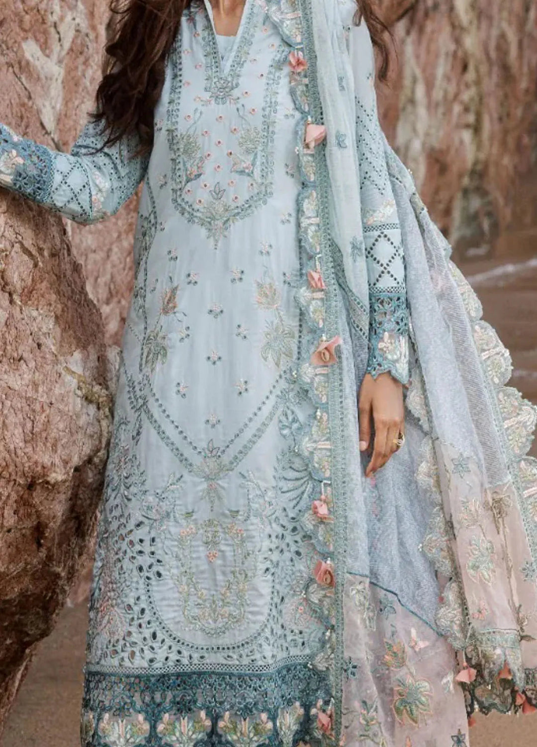 Zebtan Embroidered Lawn Suit Unstitched 3 Piece ZBT24L ZL-10 - Summer Collection