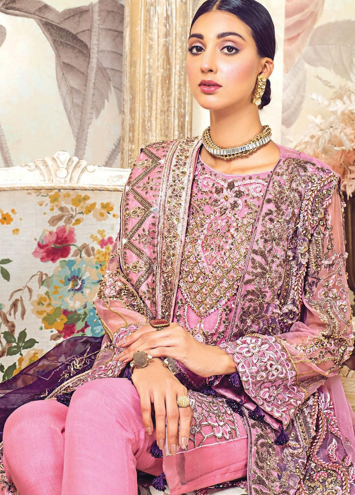 Zebtan Embroidered Net Suits Unstitched 3 Piece ZBT21BZ ZQ-04 - Luxury Bridal Collection