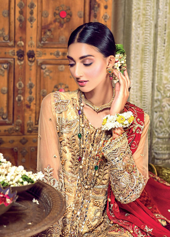 Zebtan Embroidered Net Suits Unstitched 3 Piece ZBT21BZ ZQ-06 - Luxury Bridal Collection