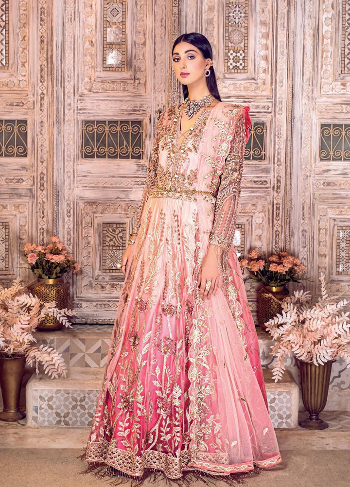 Zebtan Embroidered Net Suits Unstitched 3 Piece ZBT21BZ ZQ-08 - Luxury Bridal Collection
