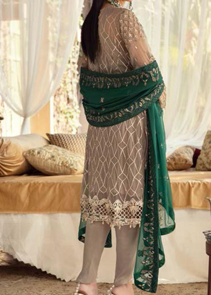 Zeenat by Zebtan Embroidered Chiffon Suits Unstitched 3 Piece ZBT21-C8 ZN-01 - Luxury Collection