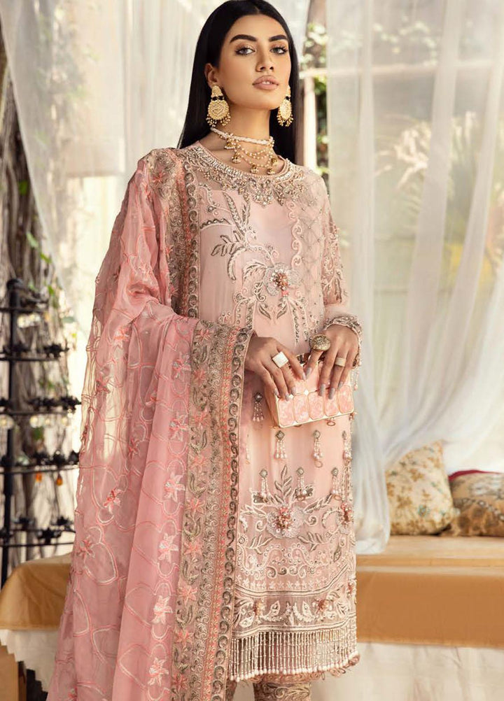Zeenat by Zebtan Embroidered Chiffon Suits Unstitched 3 Piece ZBT21-C8 ZN-02 - Luxury Collection