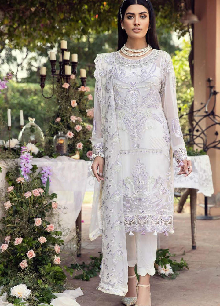 Zeenat by Zebtan Embroidered Chiffon Suits Unstitched 3 Piece ZBT21-C8 ZN-03 - Luxury Collection