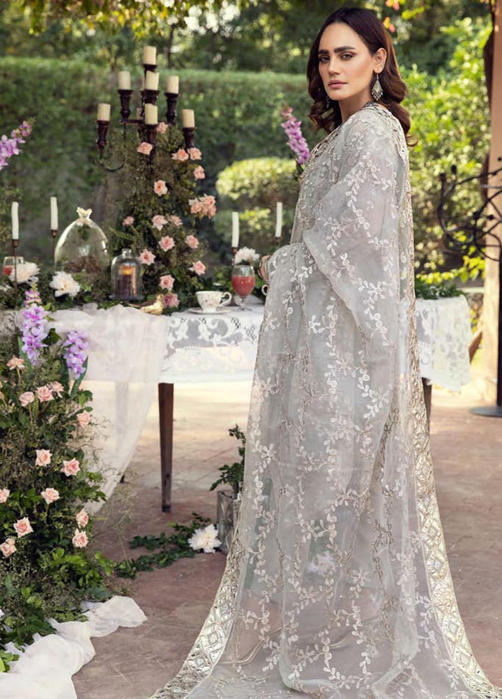 Zeenat by Zebtan Embroidered Organza Suits Unstitched 3 Piece ZBT21-C8 ZN-04 - Luxury Collection