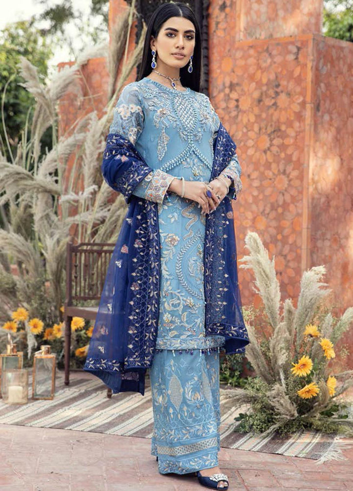 Zeenat by Zebtan Embroidered Chiffon Suits Unstitched 3 Piece ZBT21-C8 ZN-05 - Luxury Collection
