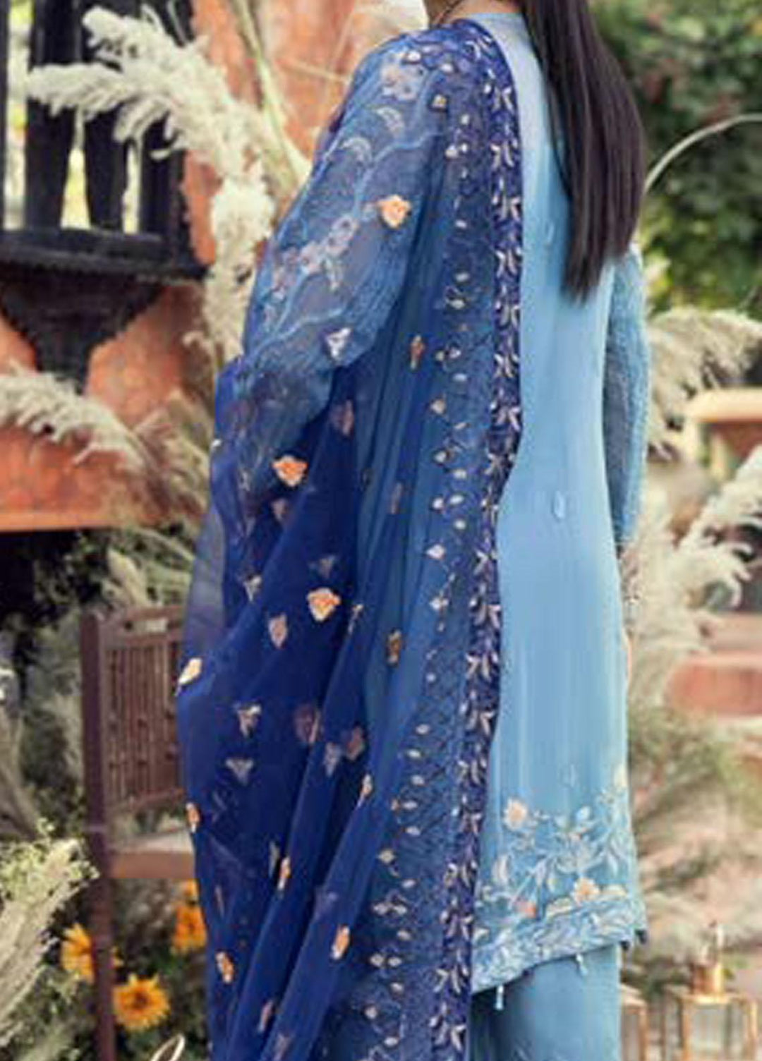 Zeenat by Zebtan Embroidered Chiffon Suits Unstitched 3 Piece ZBT21-C8 ZN-05 - Luxury Collection