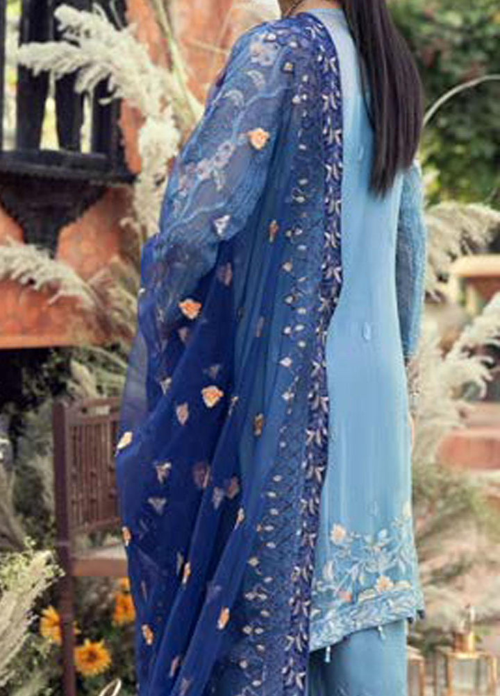 Zeenat by Zebtan Embroidered Chiffon Suits Unstitched 3 Piece ZBT21-C8 ZN-05 - Luxury Collection