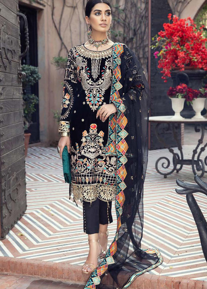 Zeenat by Zebtan Embroidered Velvet Suits Unstitched 3 Piece ZBT21-C8 ZN-06 - Luxury Collection