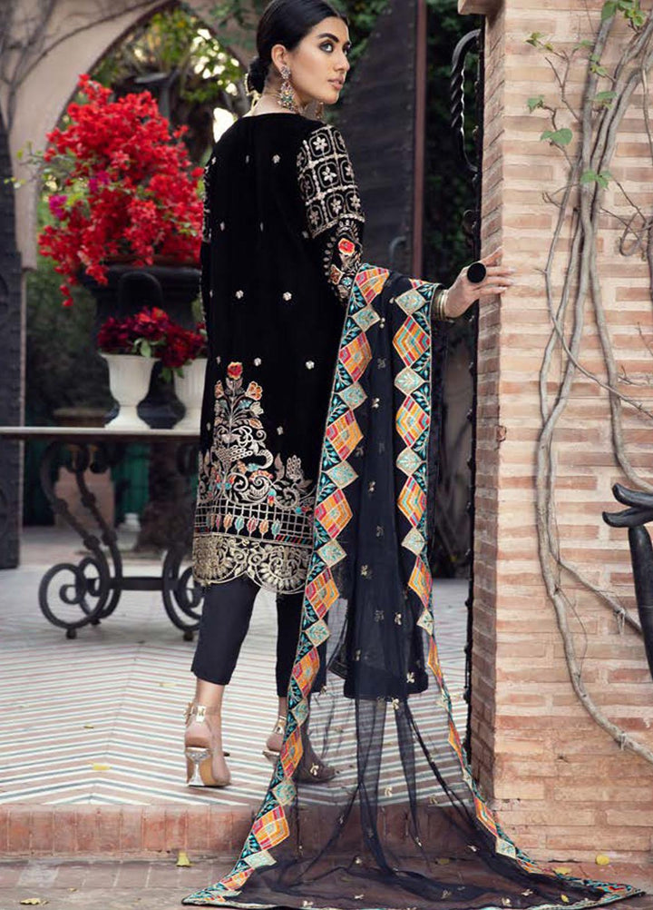 Zeenat by Zebtan Embroidered Velvet Suits Unstitched 3 Piece ZBT21-C8 ZN-06 - Luxury Collection
