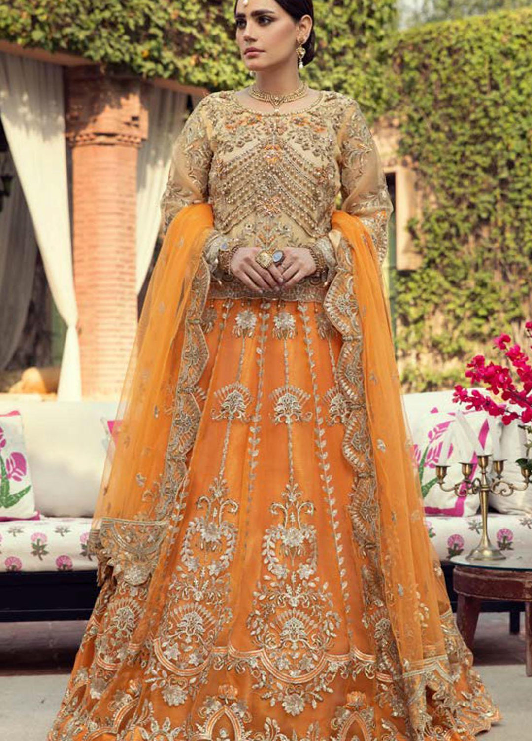Zeenat by Zebtan Embroidered Organza Suits Unstitched 3 Piece ZBT21-C8 ZN-08 - Luxury Collection