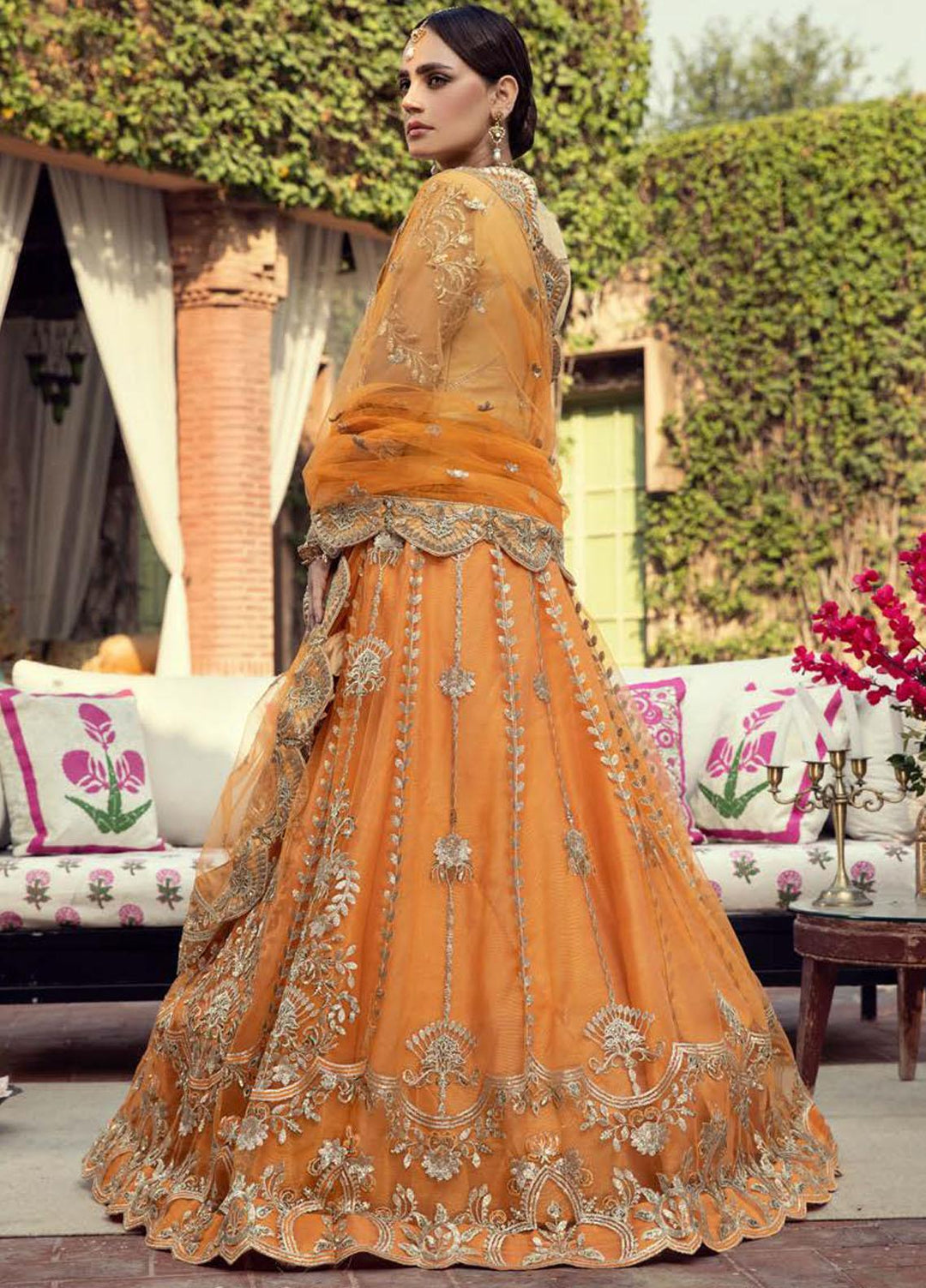 Zeenat by Zebtan Embroidered Organza Suits Unstitched 3 Piece ZBT21-C8 ZN-08 - Luxury Collection