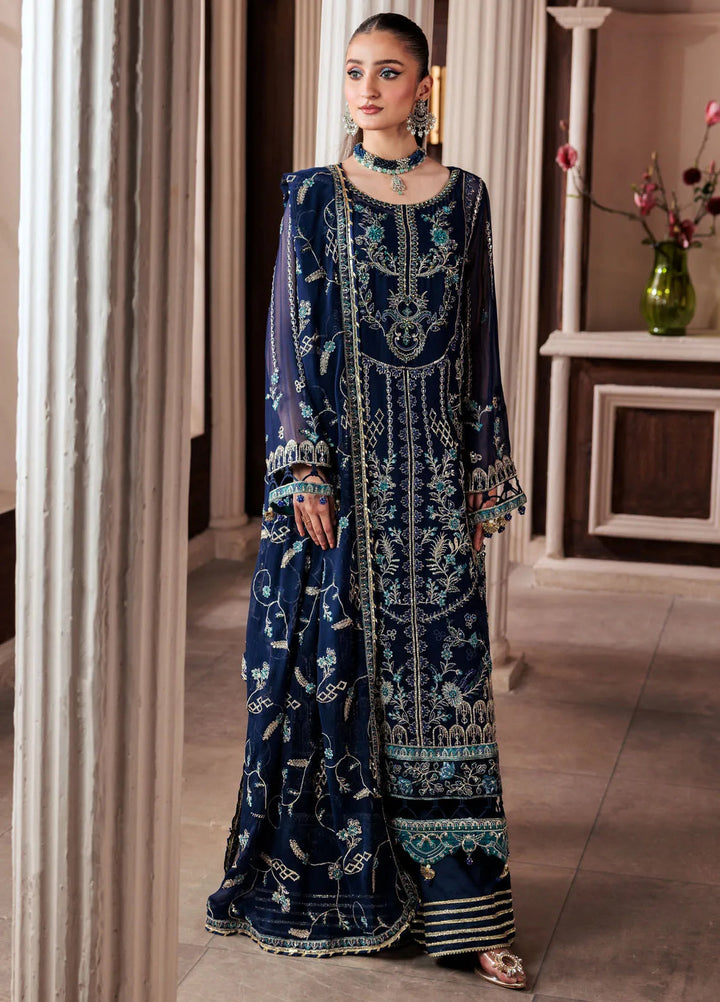 Zeenat by Zebtan Embroidered Chiffon Suits Unstitched 3 Piece ZBT24Z ZN 01 Dhanak - Formals Collection