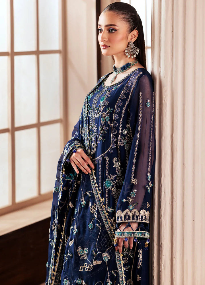 Zeenat by Zebtan Embroidered Chiffon Suits Unstitched 3 Piece ZBT24Z ZN 01 Dhanak - Formals Collection