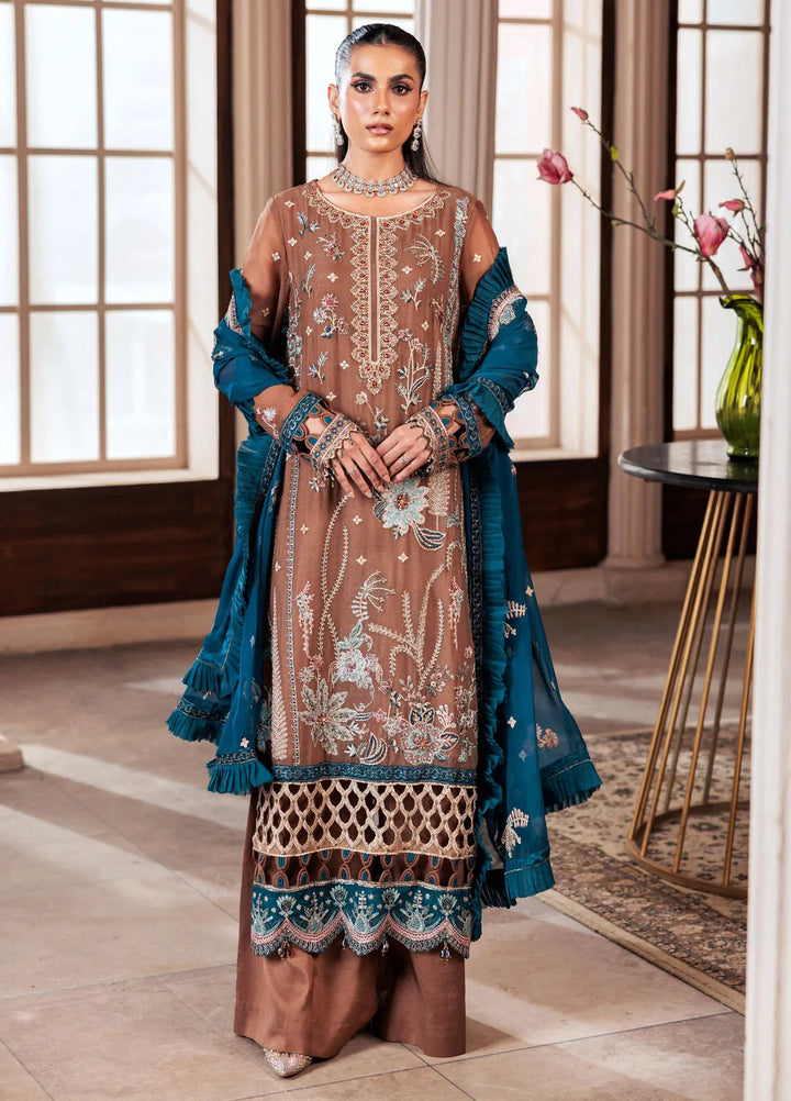 Zeenat by Zebtan Embroidered Chiffon Suits Unstitched 3 Piece ZBT24Z ZN 04 Jhalak - Formals Collection