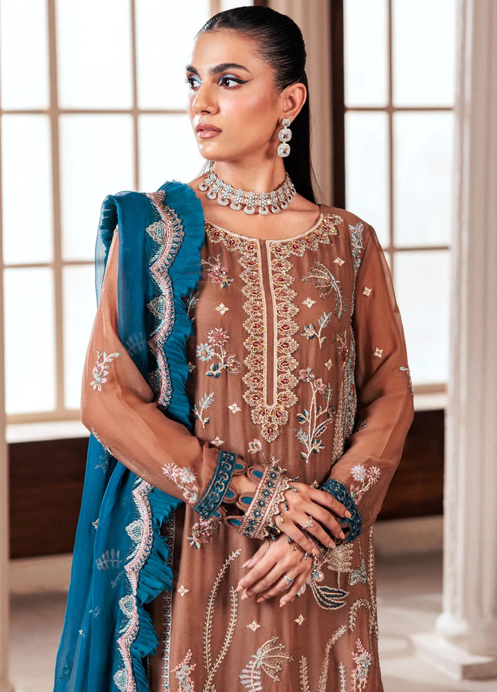 Zeenat by Zebtan Embroidered Chiffon Suits Unstitched 3 Piece ZBT24Z ZN 04 Jhalak - Formals Collection