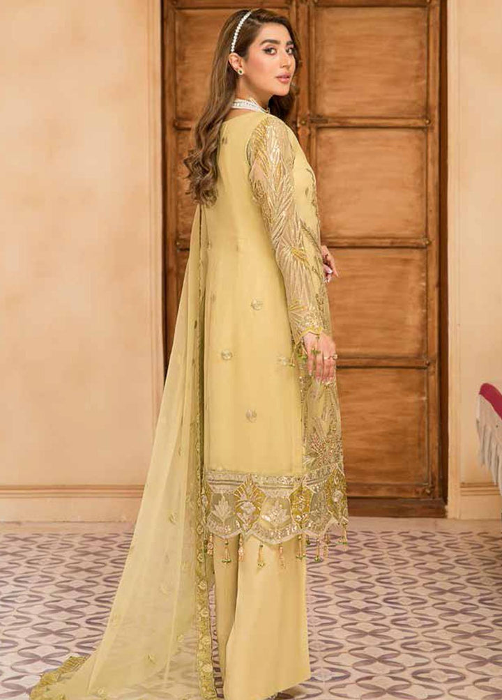 Zeenat by Zebtan Embroidered Organza Suits Unstitched 3 Piece ZBT22-Z11 ZN-02 - Luxury Collection