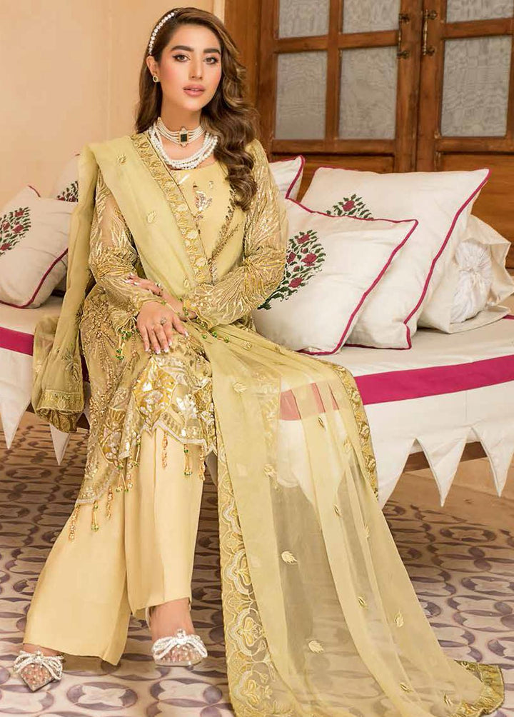 Zeenat by Zebtan Embroidered Organza Suits Unstitched 3 Piece ZBT22-Z11 ZN-02 - Luxury Collection