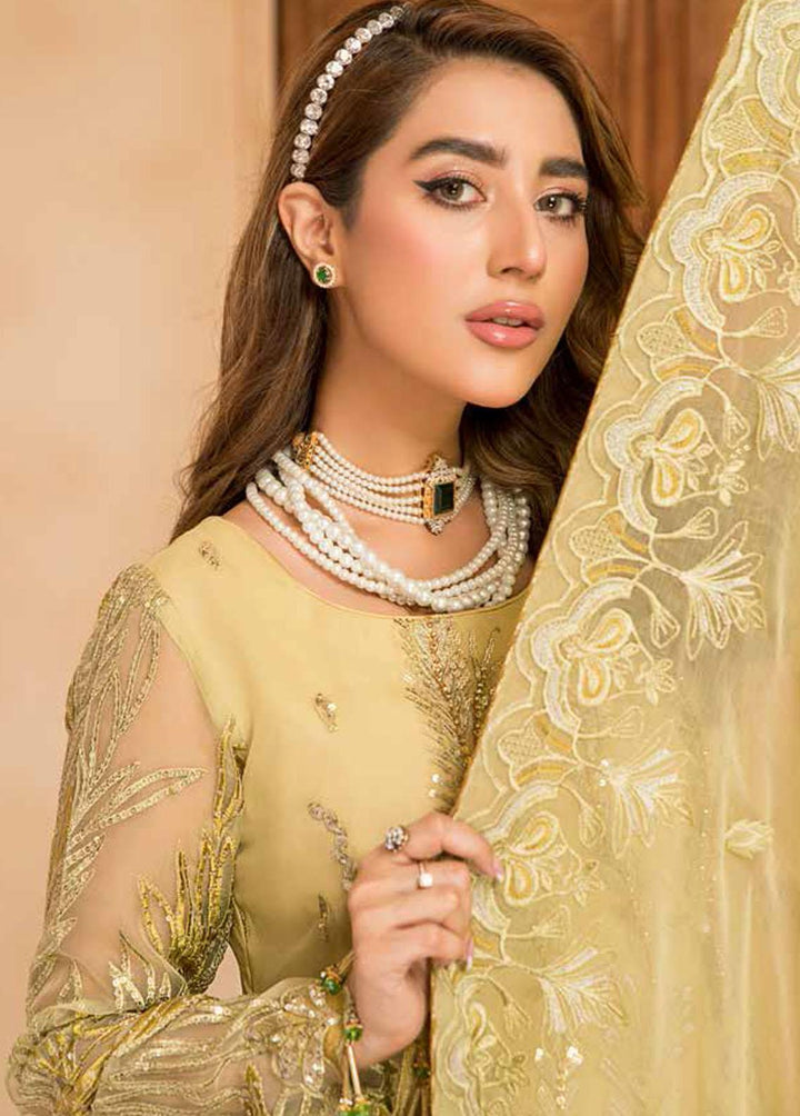 Zeenat by Zebtan Embroidered Organza Suits Unstitched 3 Piece ZBT22-Z11 ZN-02 - Luxury Collection