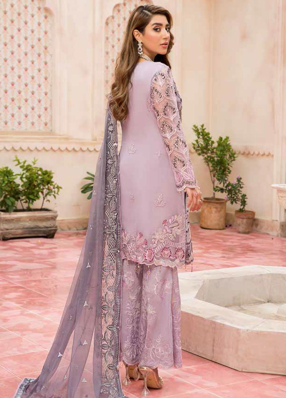 Zeenat by Zebtan Embroidered Organza Suits Unstitched 3 Piece ZBT22-Z11 ZN-05 - Luxury Collection