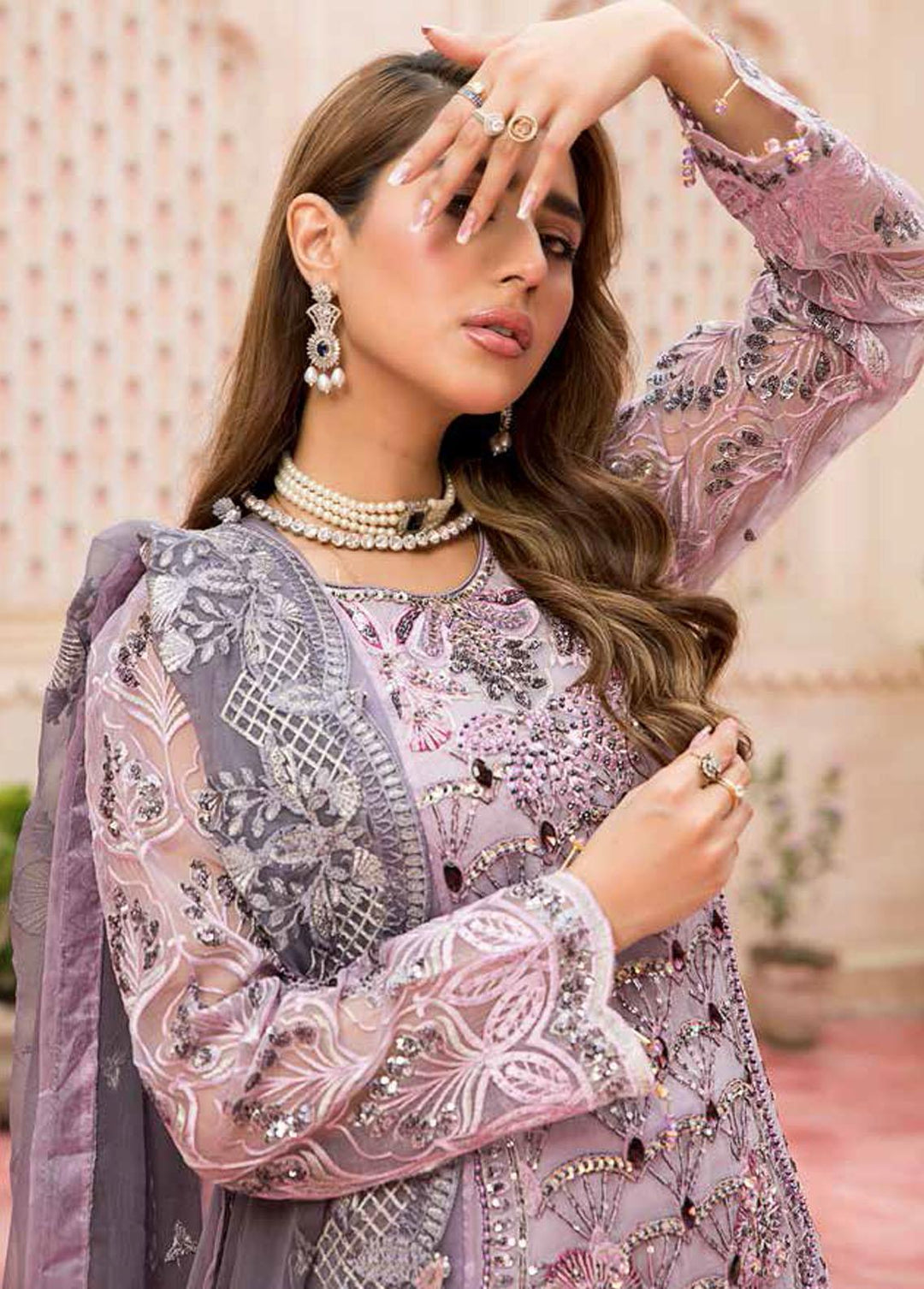 Zeenat by Zebtan Embroidered Organza Suits Unstitched 3 Piece ZBT22-Z11 ZN-05 - Luxury Collection