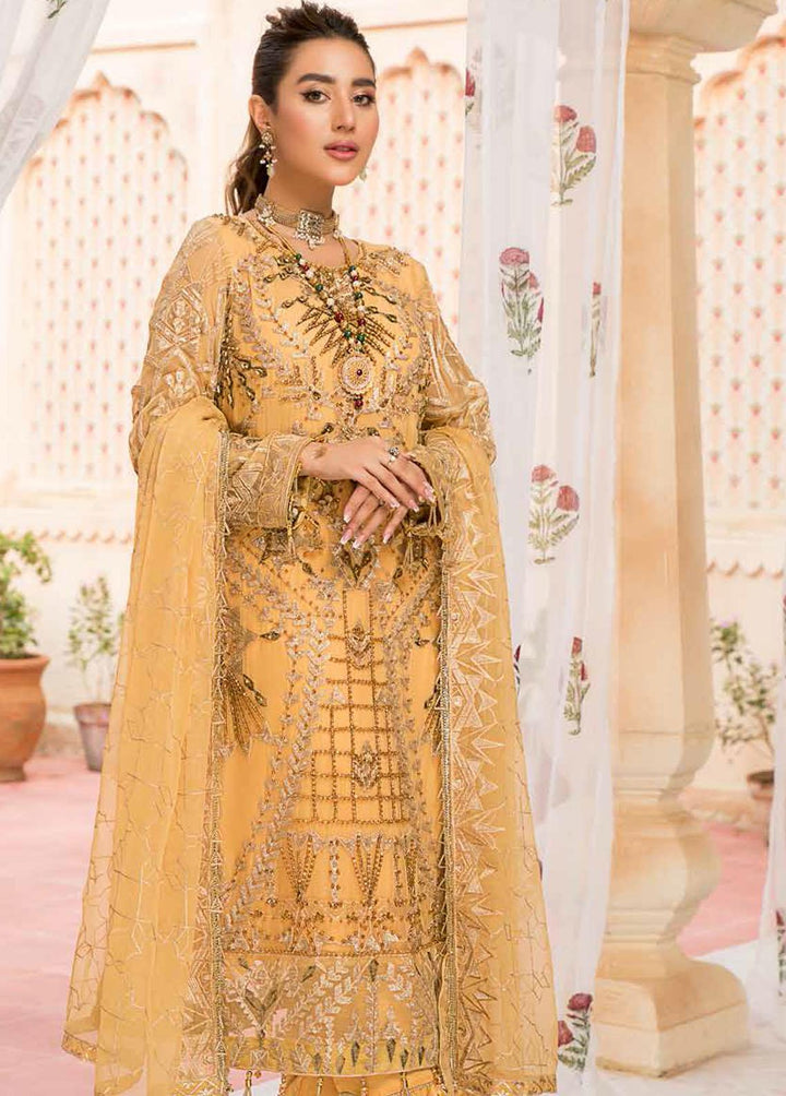 Zeenat by Zebtan Embroidered Chiffon Suits Unstitched 3 Piece ZBT22-Z11 ZN-08 - Luxury Collection