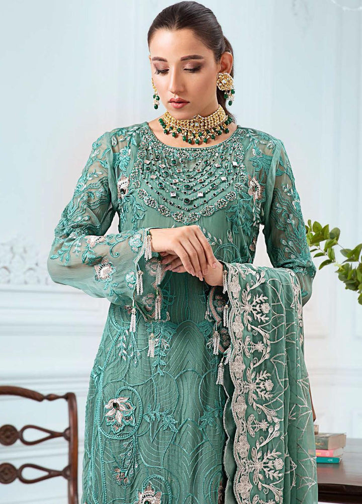 Zeenat by Zebtan Embroidered Chiffon Suits Unstitched 3 Piece ZBT21-6 ZN-01 - Luxury Collection