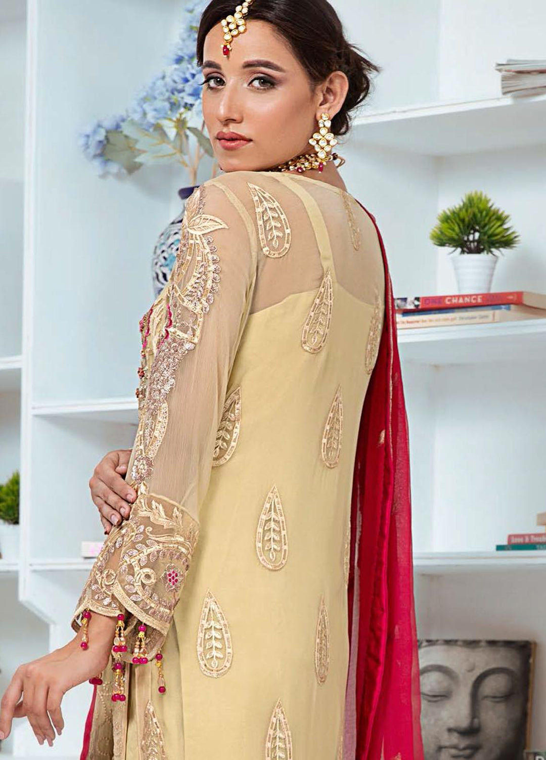 Zeenat by Zebtan Embroidered Chiffon Suits Unstitched 3 Piece ZBT21-6 ZN-02 - Luxury Collection