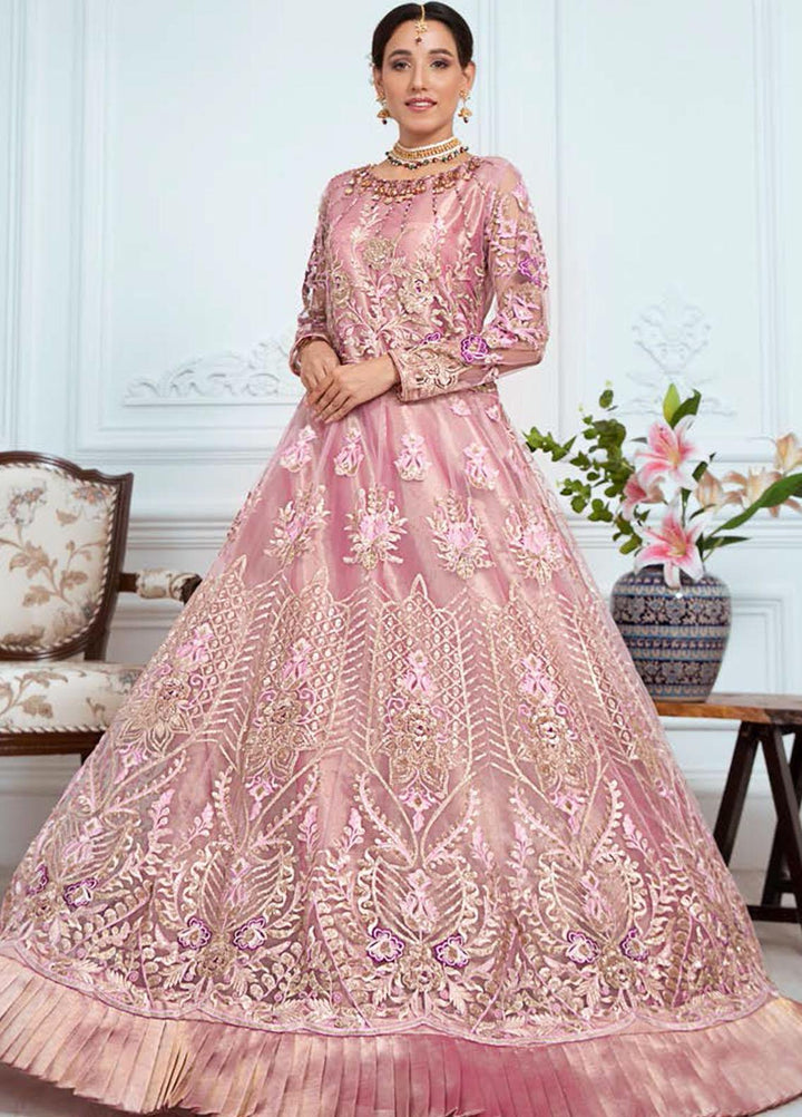 Zeenat by Zebtan Embroidered Net  Unstitched Maxi ZBT21-6 ZN-03 - Luxury Collection