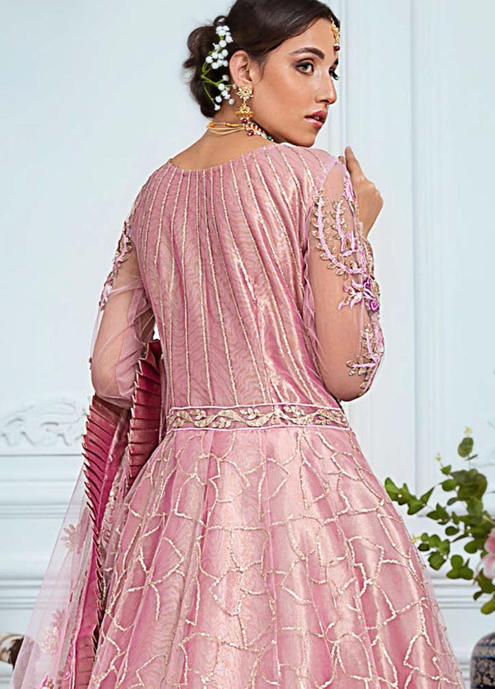 Zeenat by Zebtan Embroidered Net  Unstitched Maxi ZBT21-6 ZN-03 - Luxury Collection