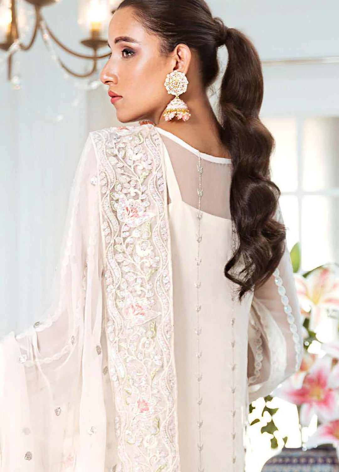 Zeenat by Zebtan Embroidered Chiffon Suits Unstitched 3 Piece ZBT21-6 ZN-05 - Luxury Collection