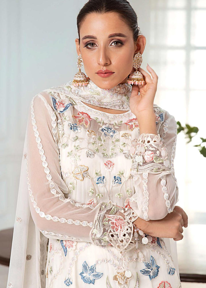 Zeenat by Zebtan Embroidered Chiffon Suits Unstitched 3 Piece ZBT21-6 ZN-05 - Luxury Collection