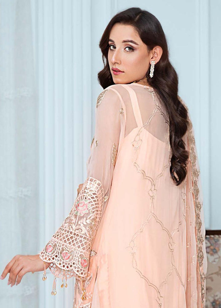 Zeenat by Zebtan Embroidered Chiffon Suits Unstitched 3 Piece ZBT21-6 ZN-07 - Luxury Collection