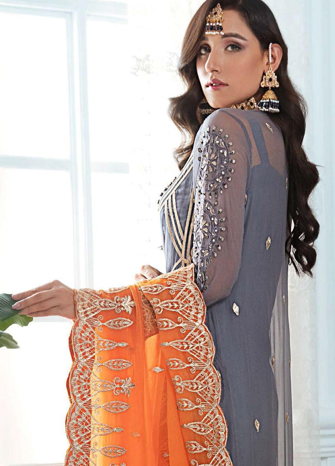 Zeenat by Zebtan Embroidered Chiffon Suits Unstitched 3 Piece ZBT21-6 ZN-08 - Luxury Collection