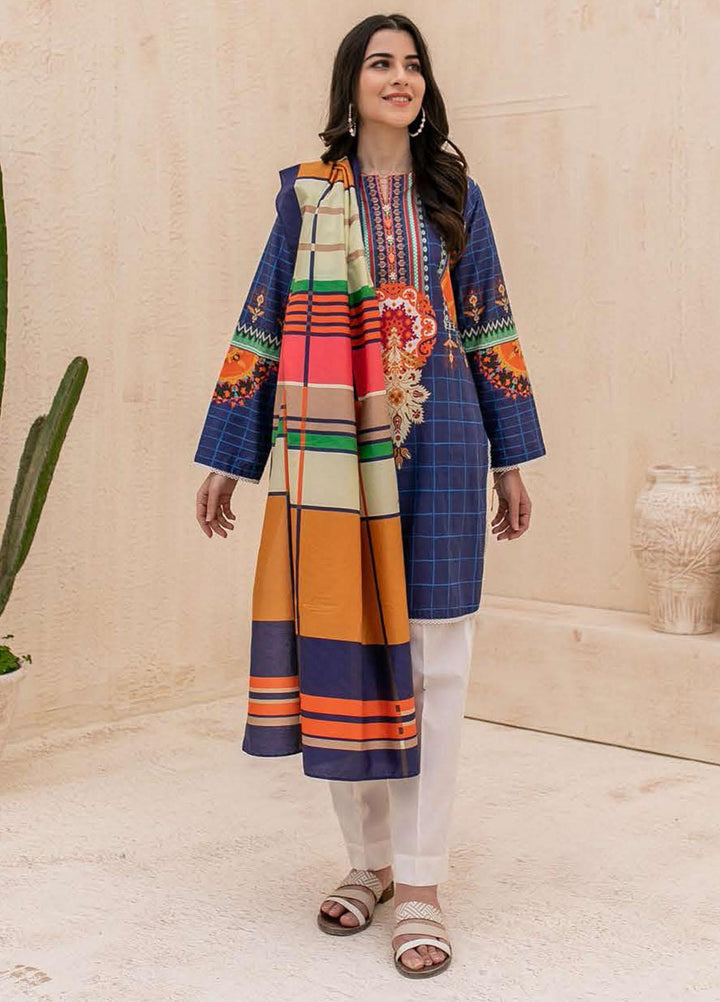 Zellbury Printed Cambric Suits Unstitched 2 Piece ZL21CB WUC21X20014 - Winter Collection