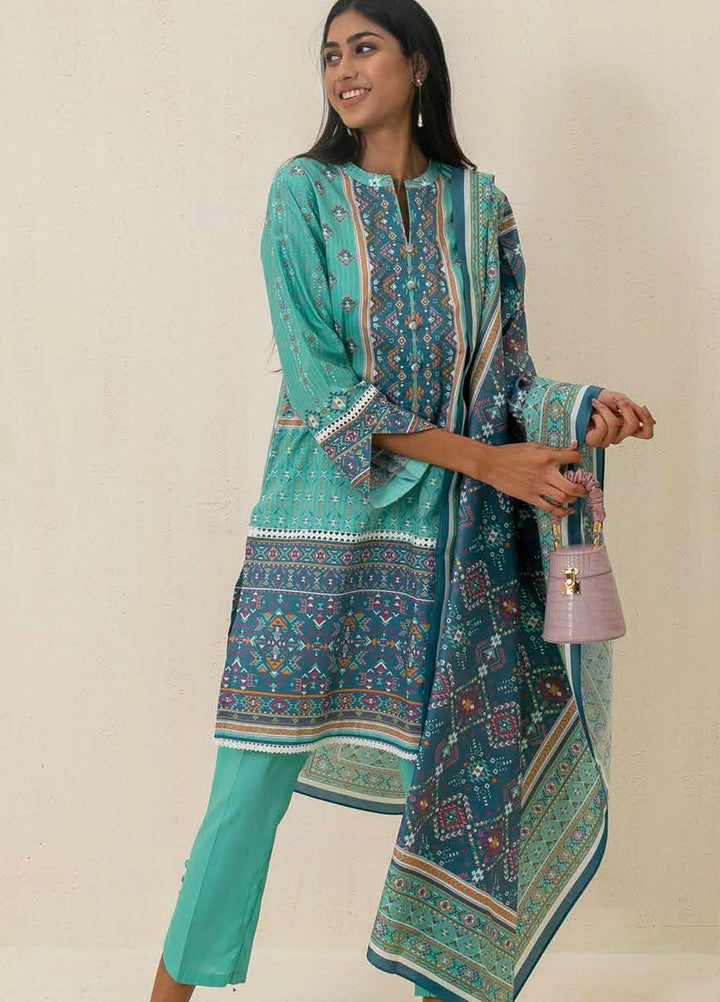 Zellbury Printed Cambric Suits Unstitched 3 Piece ZL21CB WUC21X30024 - Winter Collection
