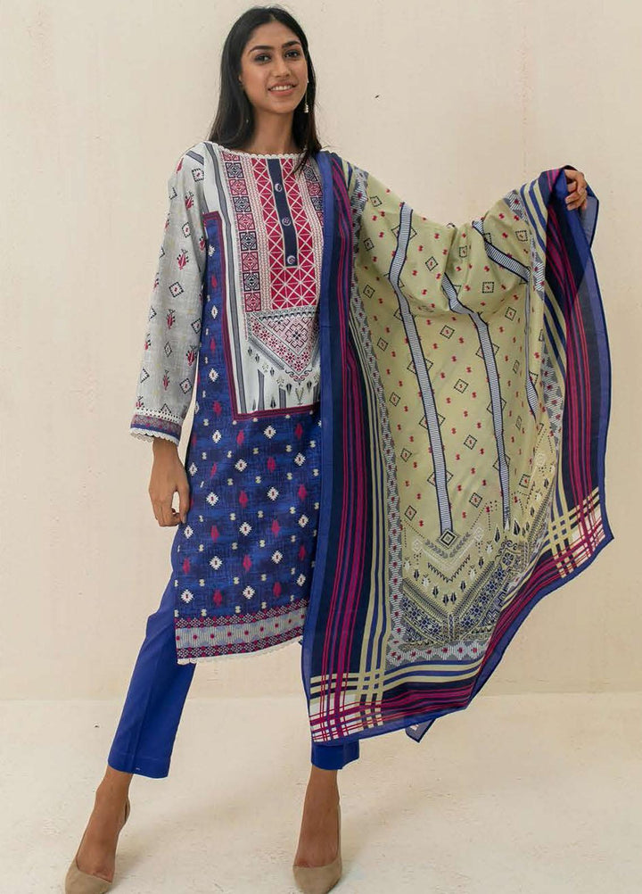 Zellbury Printed Cambric Suits Unstitched 3 Piece ZL21CB WUC21X30025 - Winter Collection