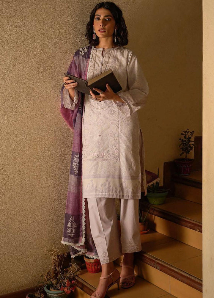 Zellbury Embroidered Cambric Suits Unstitched 3 Piece ZL21CB ZWUSCE322000 - Winter Collection