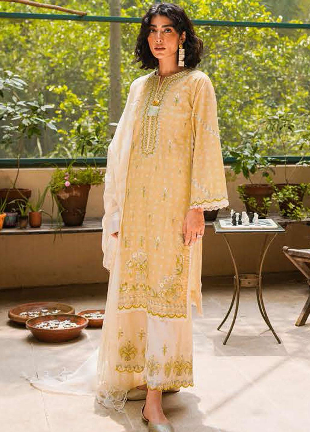 Zellbury Embroidered Cambric Suits Unstitched 3 Piece ZL21CB WUC21E30078 - Winter Collection
