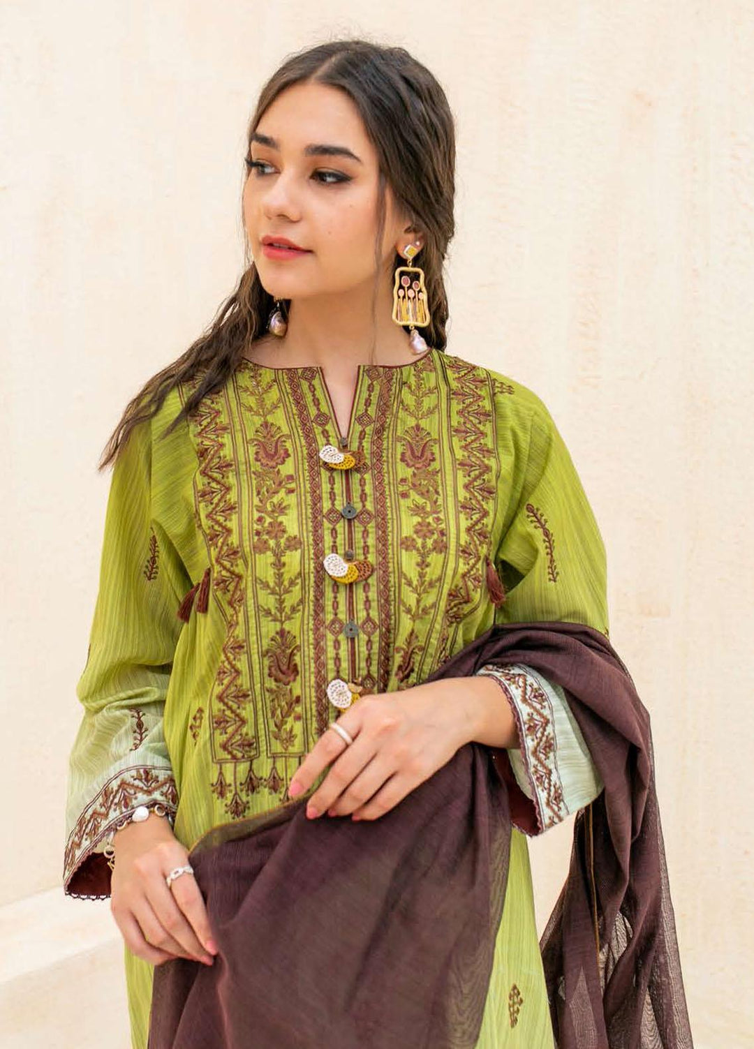 Zellbury Embroidered Cambric Suits Unstitched 3 Piece ZL21CB WUC21E30080 - Winter Collection