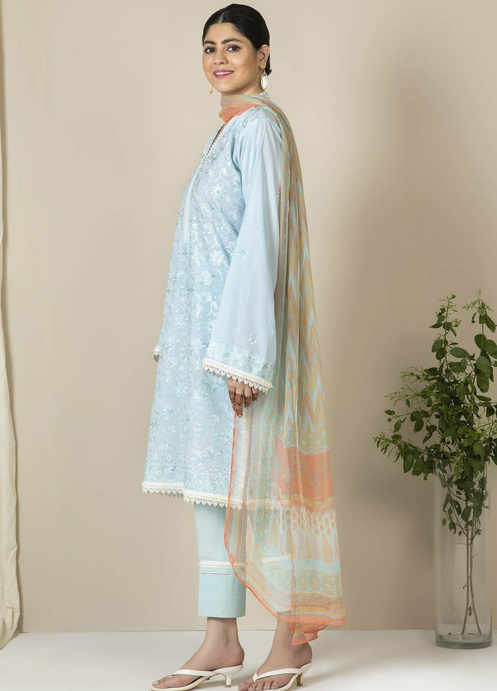 Zellbury Embroidered Lawn Suits Unstitched 3 Piece ZB21EL 885 - Summer Collection