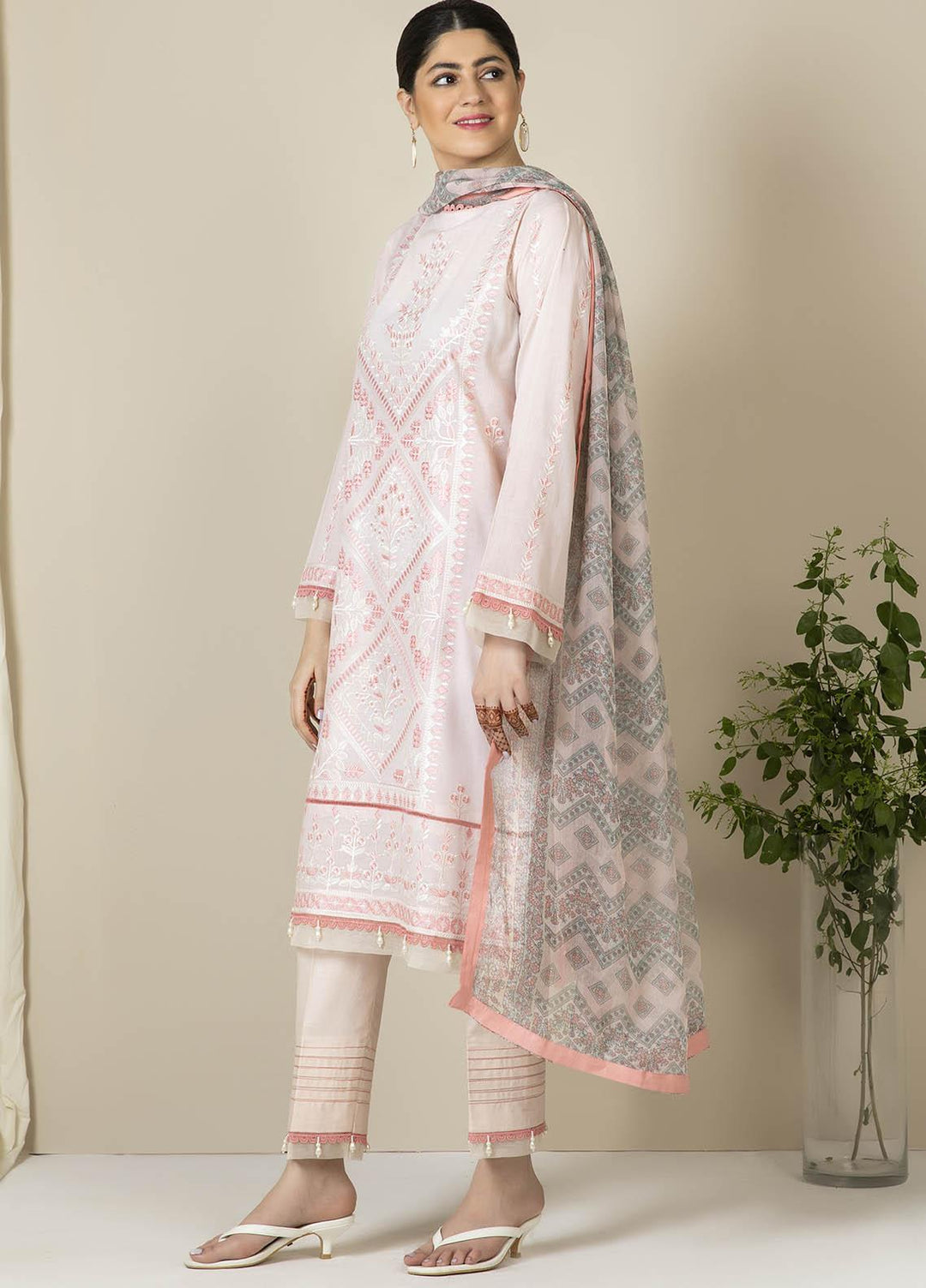 Zellbury Embroidered Lawn Suits Unstitched 3 Piece ZB21EL 886 - Summer Collection